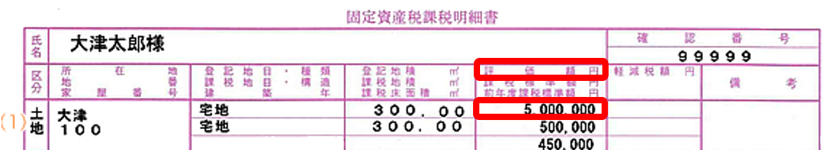 固定資産税評価証明書